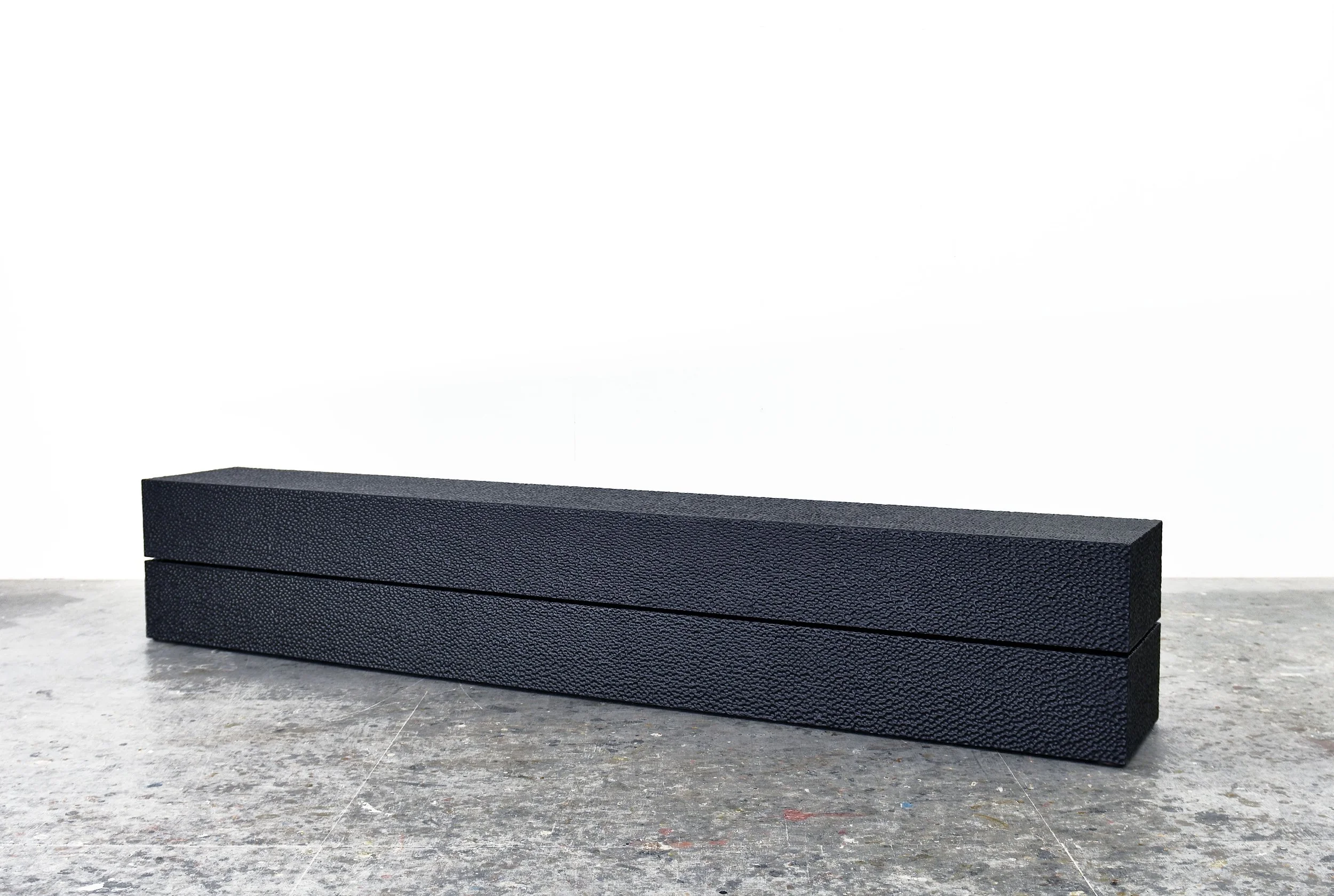  Reveal Bench  Carved + Lacquered + Maple  17” x 100” x 14” 