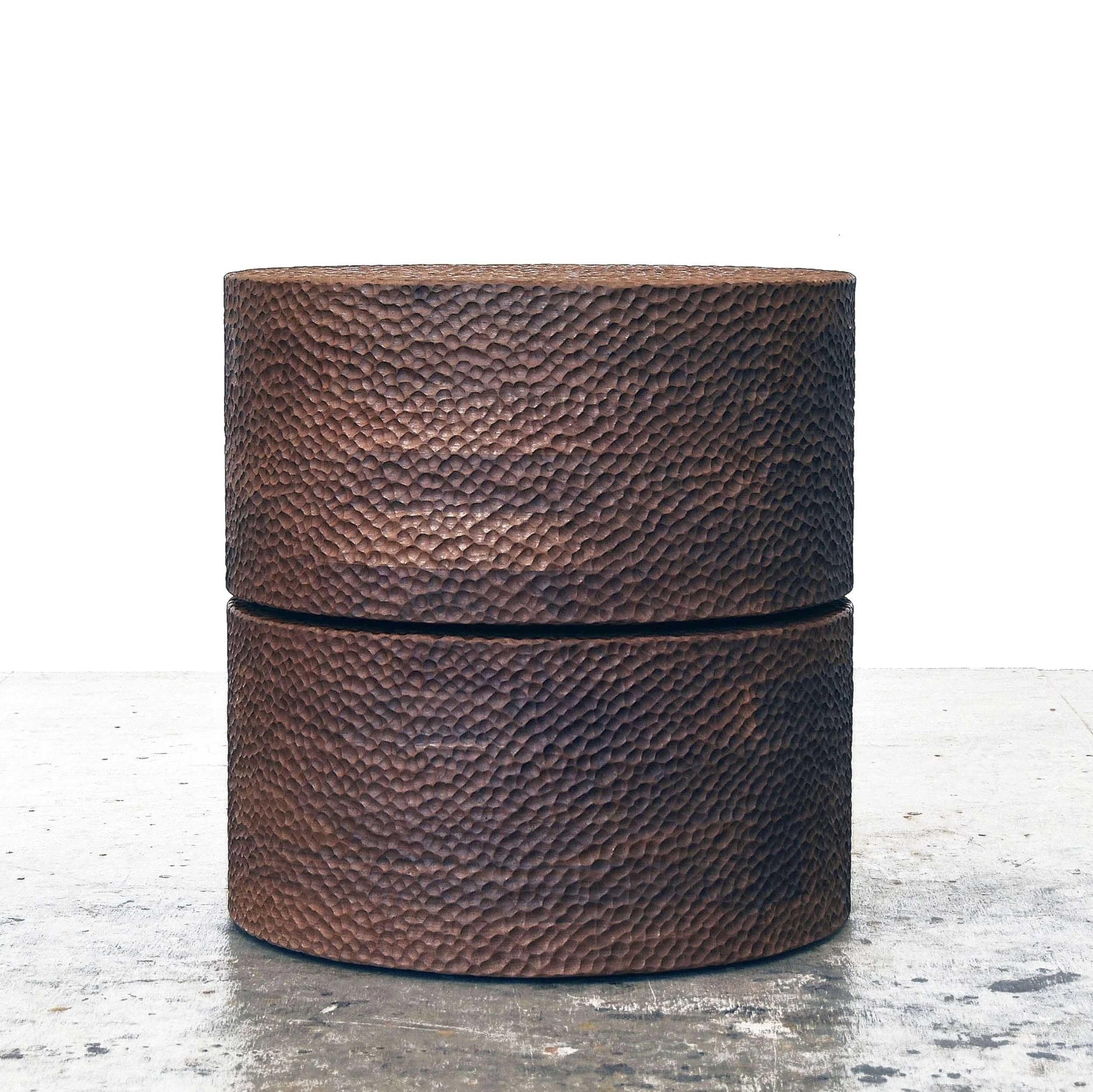  BW-RV Table Round  Carved + Walnut + Lacquer  20” x 19” x 19” 