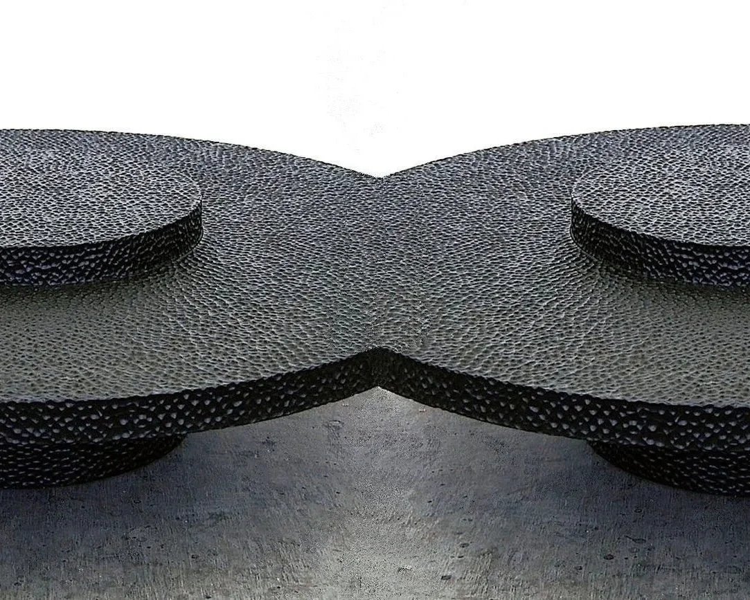  R1x2 Table  Carved + Lacquered + Maple  13" x 42" x 78”     