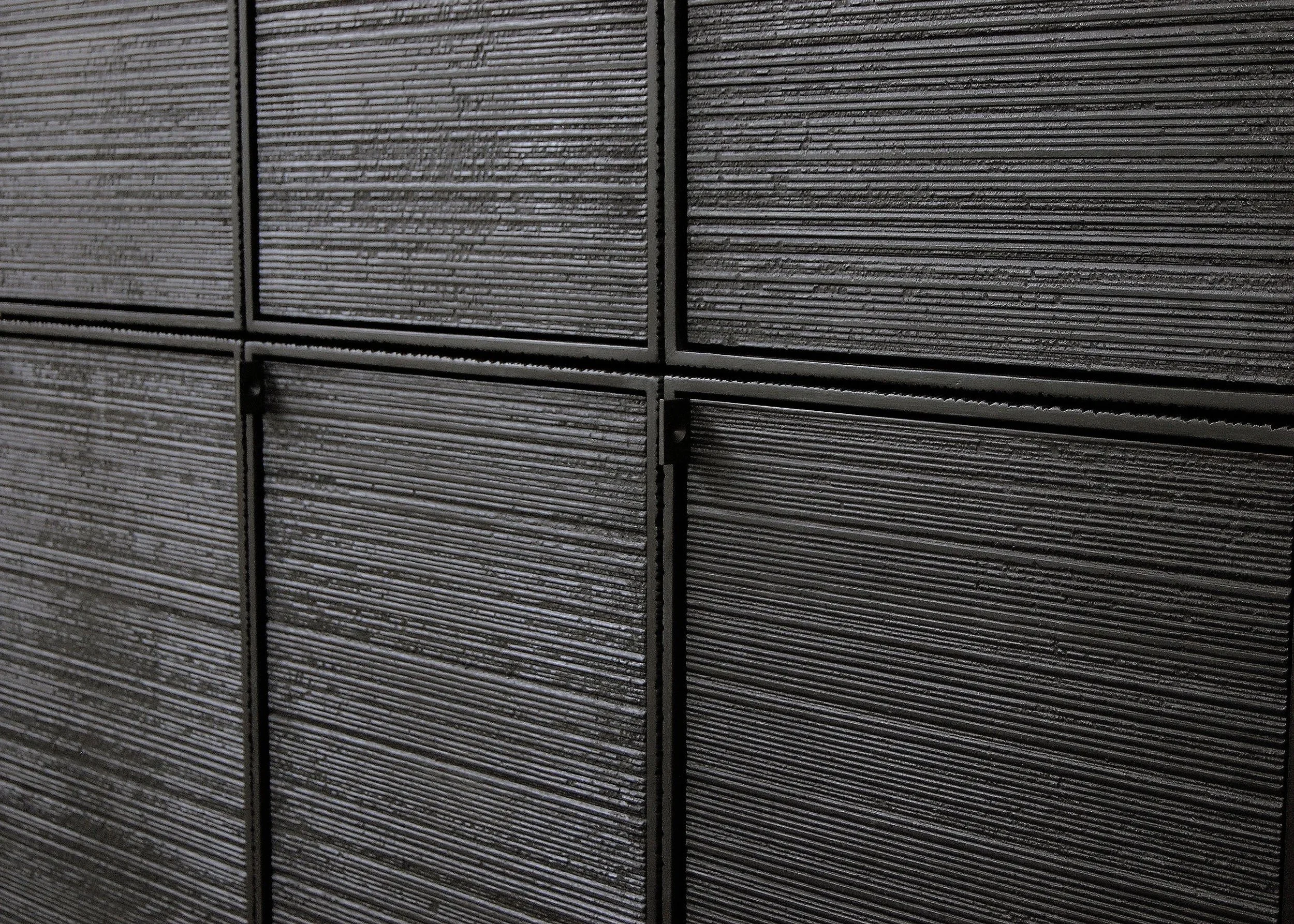  9 Rectangles  Sawn + Lacquered + Maple + Brass  65" x 45" x 15"     