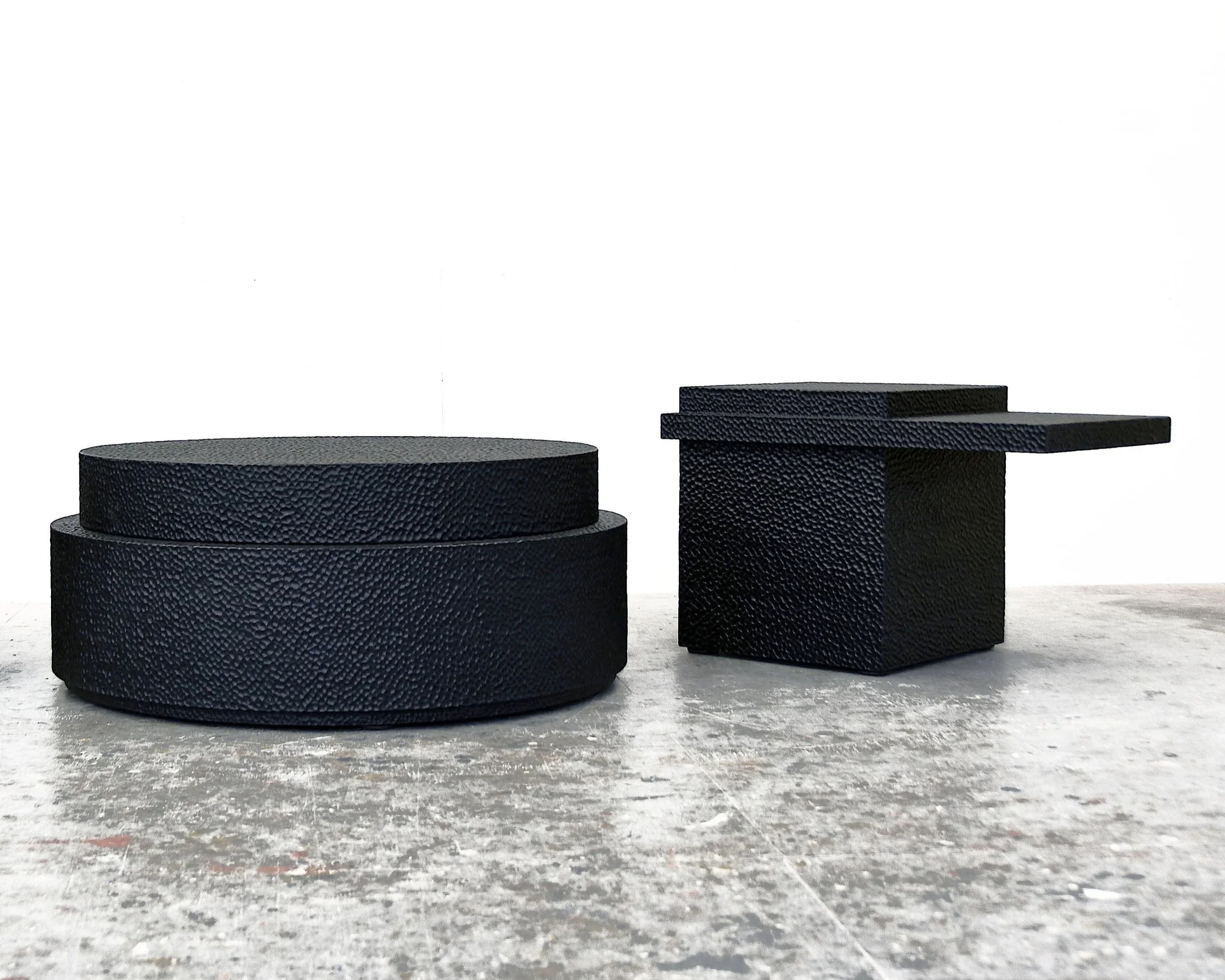  Cirkles  w/ T4  Carved + Lacquered + Ash  16” x 42" x 42”     