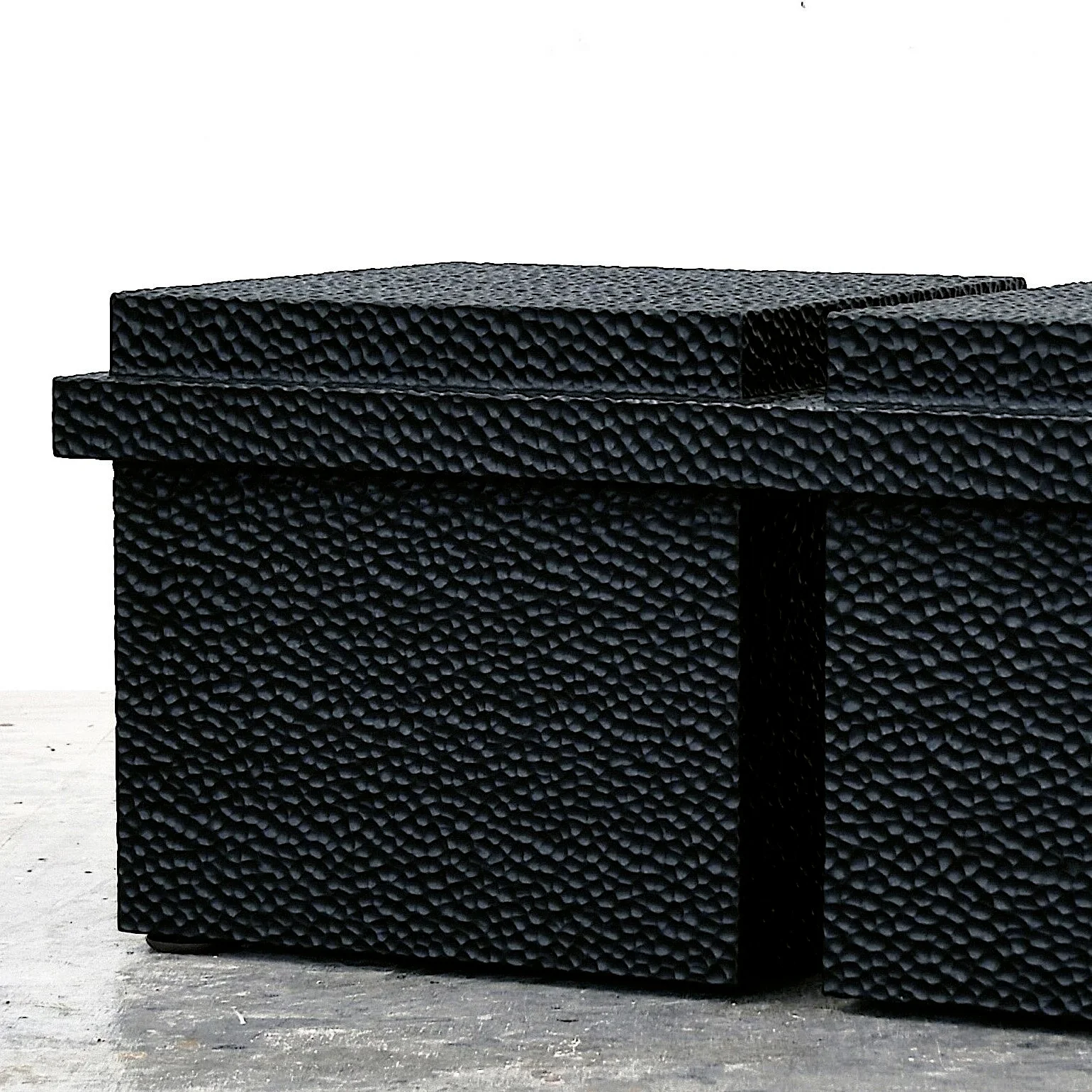  B2 Bench  Carved + Lacquered + Maple  16” x 38” x 19” 