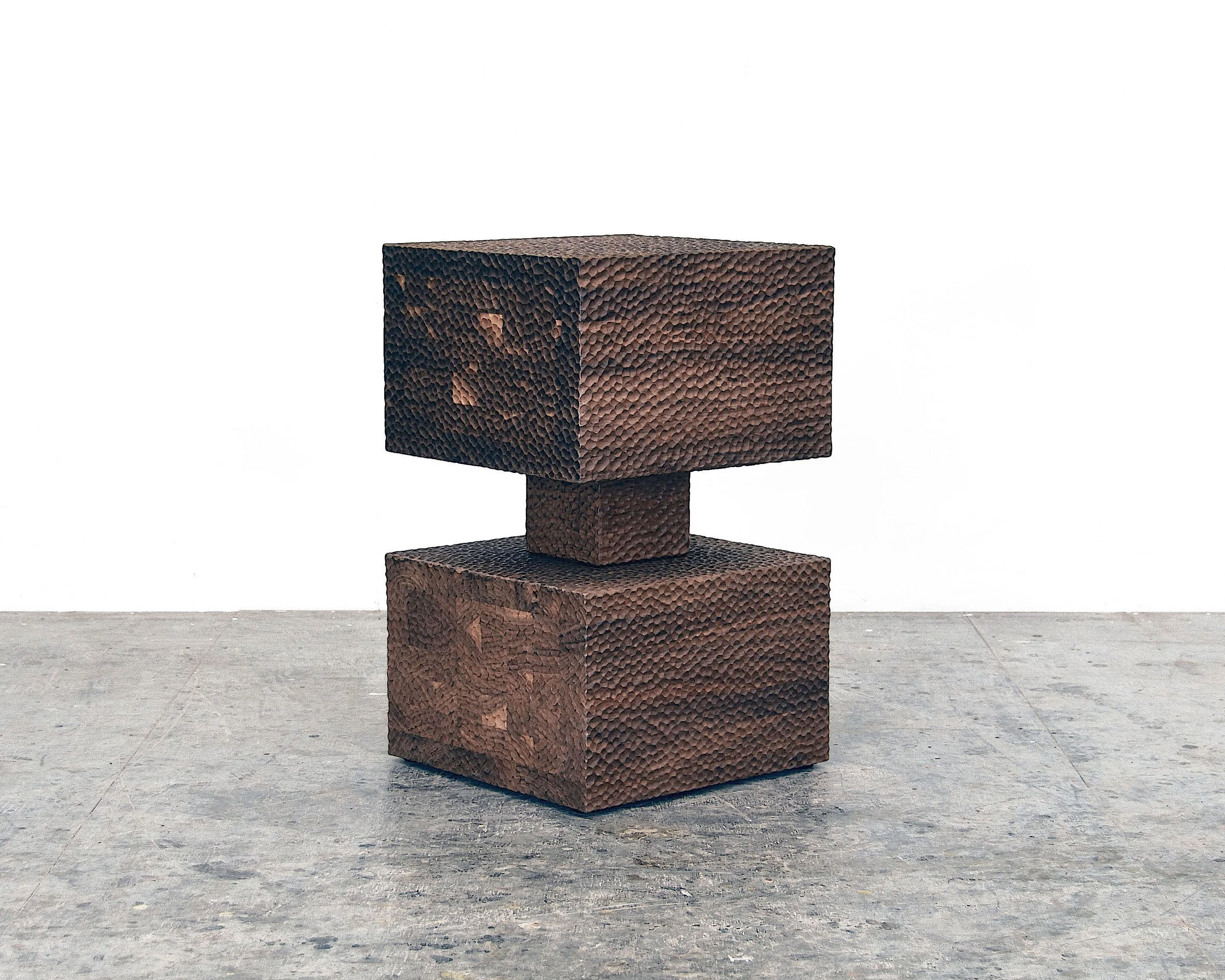  BWP1 Table  Carved + Walnut + Lacquer  26” x 16” x 16” 