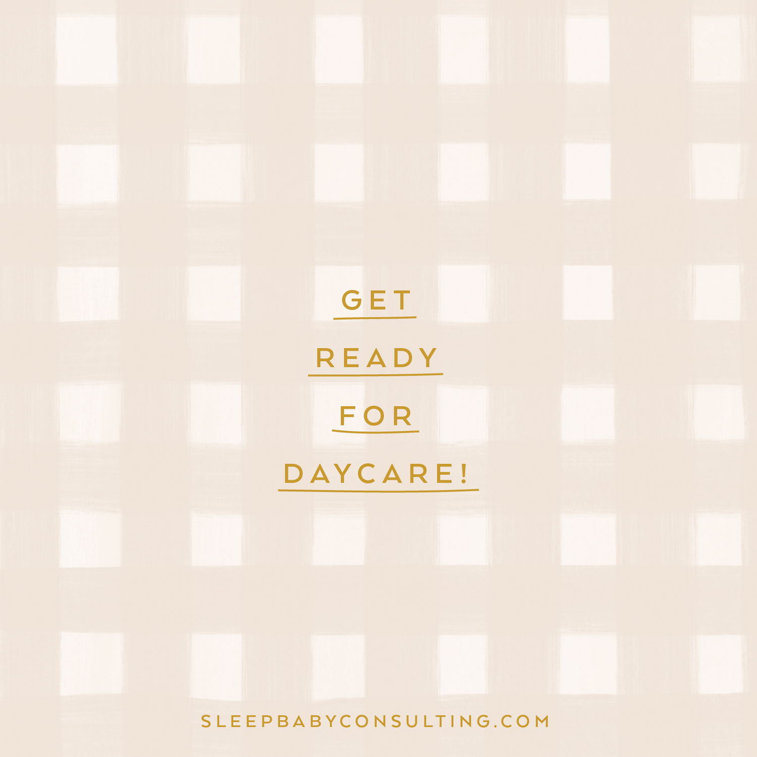 Get your baby ready for daycare