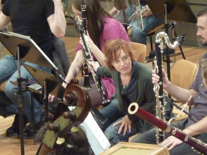 rehearsal with Musik Fabrik in the Berlin Philharmonie