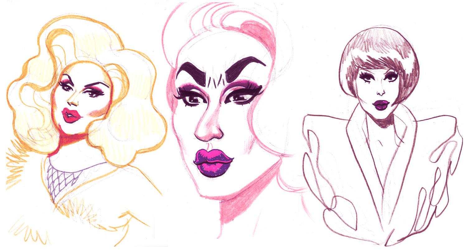 Postcard sketches that I'll be sending out to my Patreon supporters this month! Be kind.
