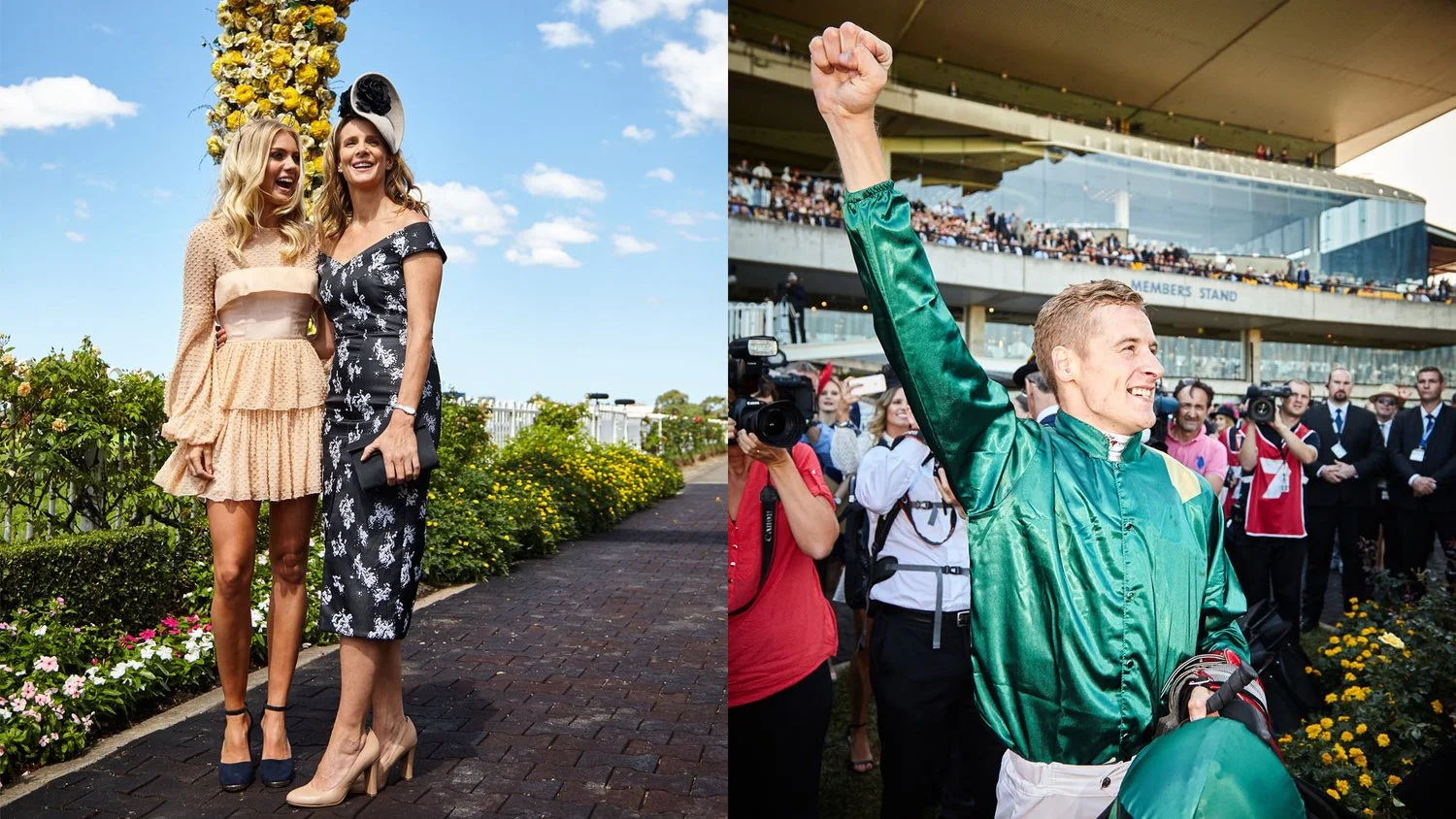Elyse Knowles, Rachel Griffiths and Blake Shinn