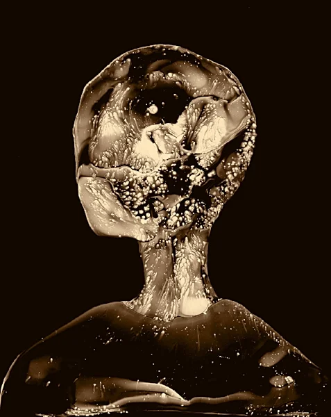 The Mind Is Infinite Print from a Sumi ink painting on glass