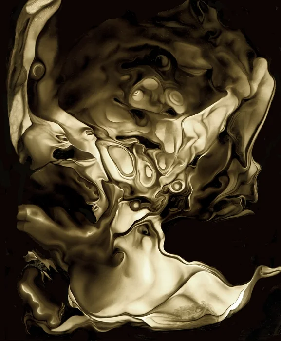 El Impostor Impresion digital de una pintura hecha sobre vidrio