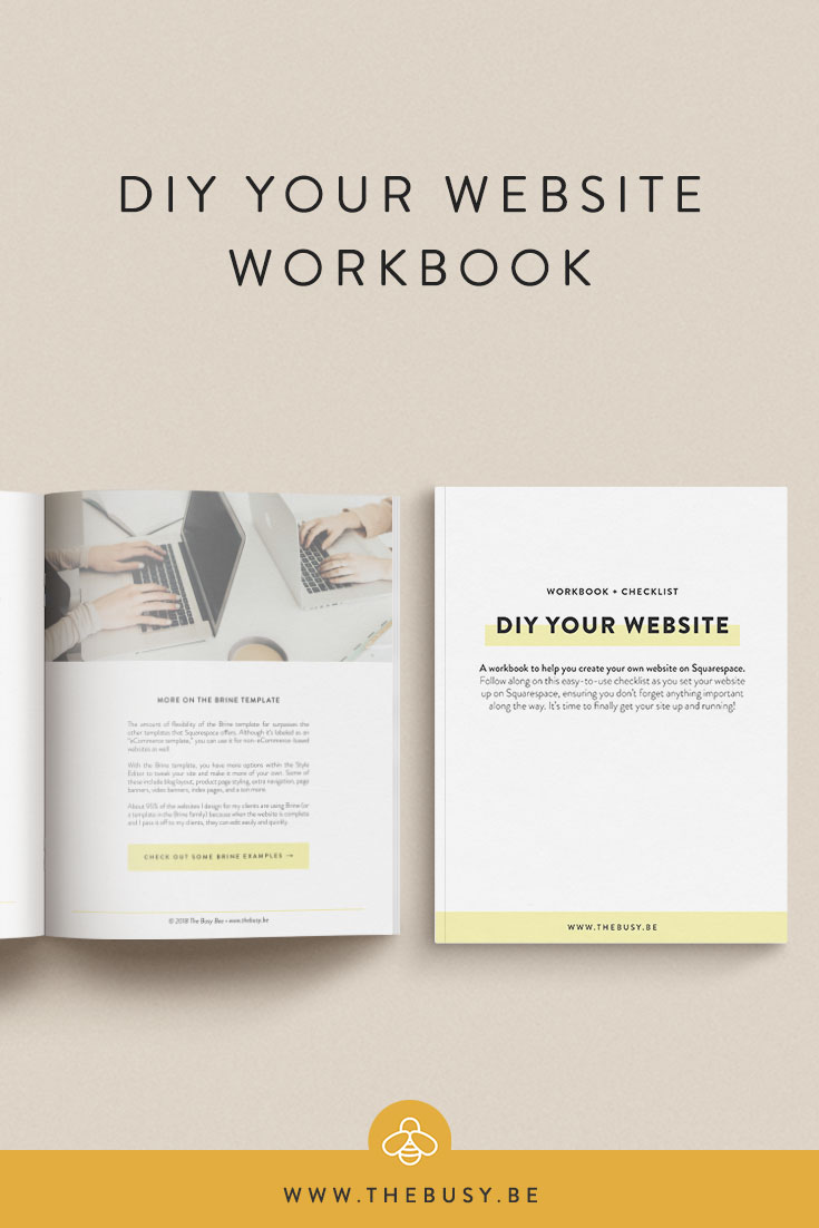 DIY Your Website Workbook - The Busy Bee
