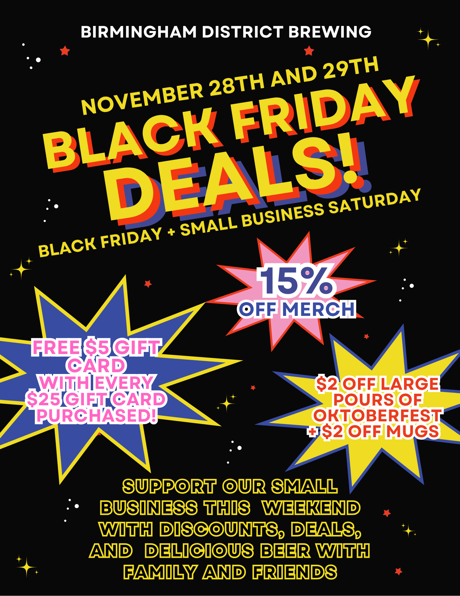 Black Friday and Saturday at BDBC