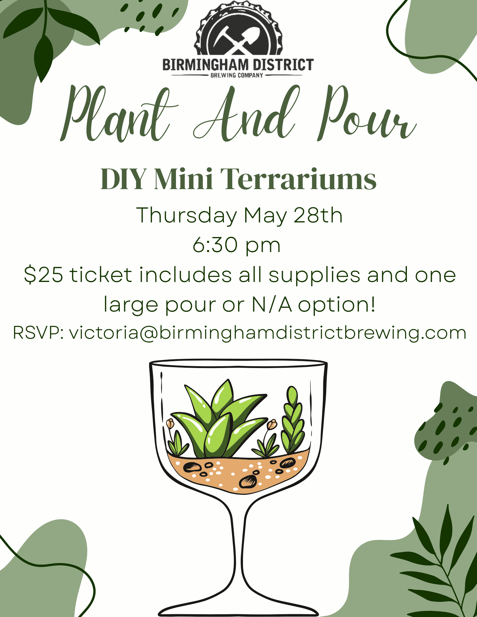 Plant and Pour: Mini Beer Glass Terrariums