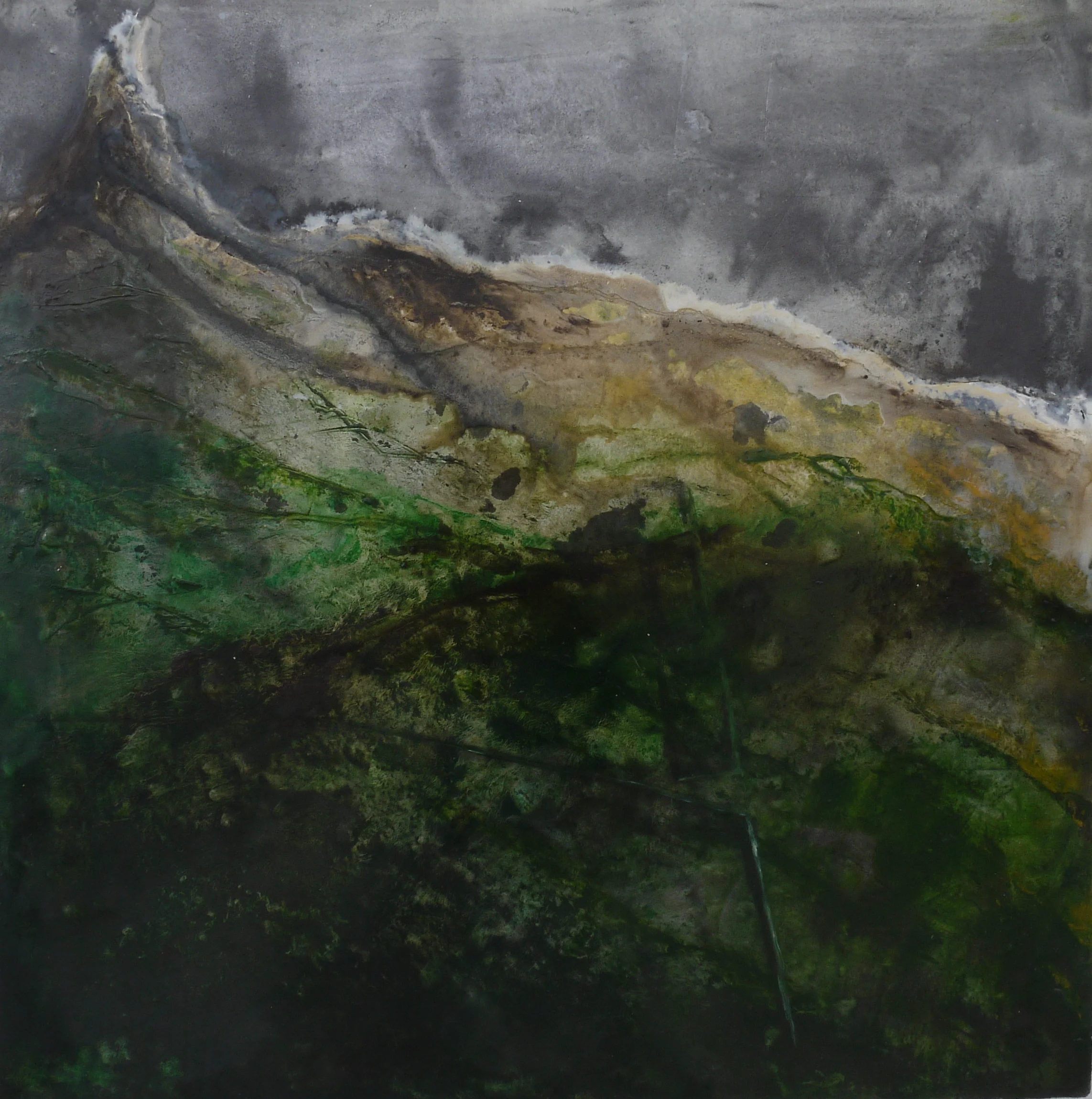  Lost Echoe 1m x 1m oil &amp; graphite on concrete  £ 950