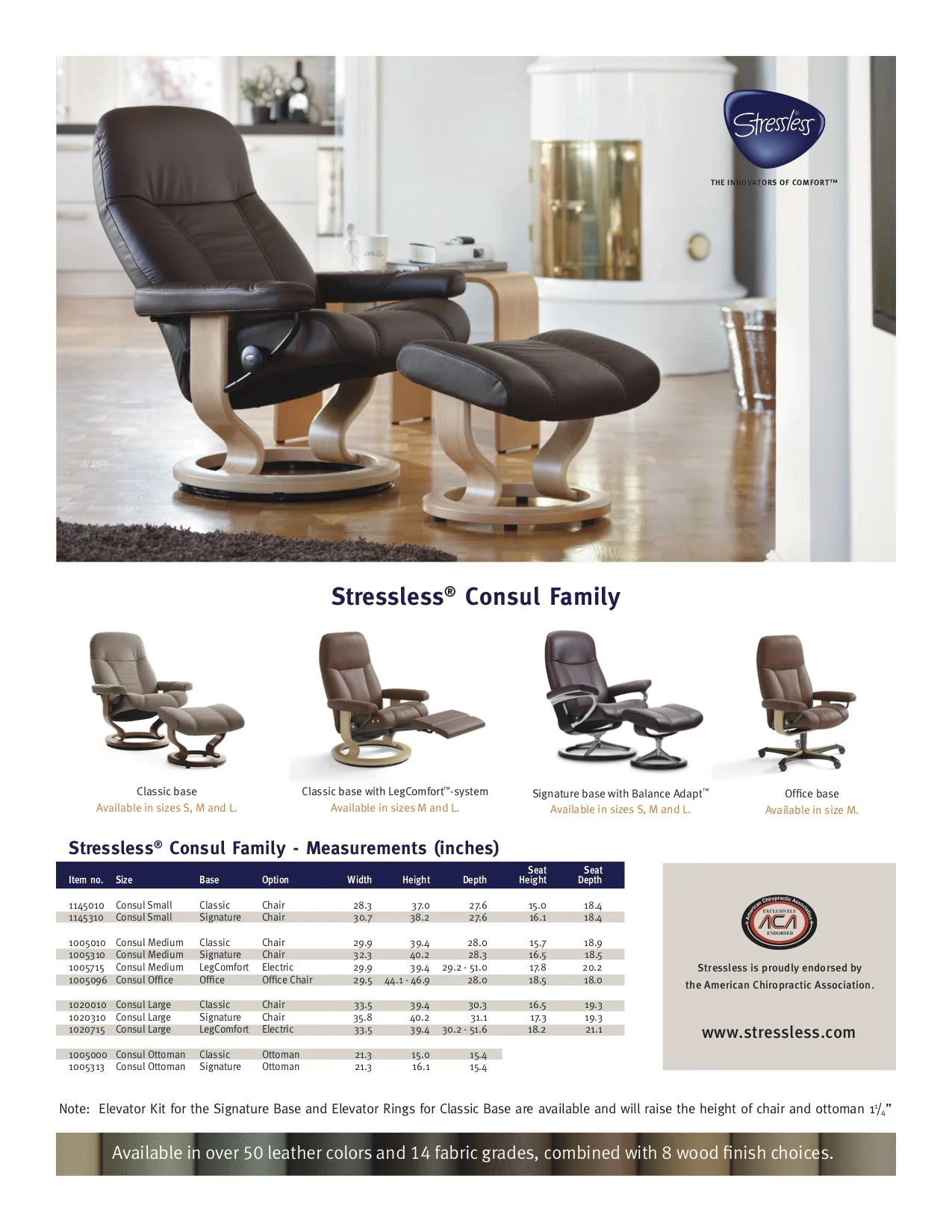 Stressless Consul Dimensions