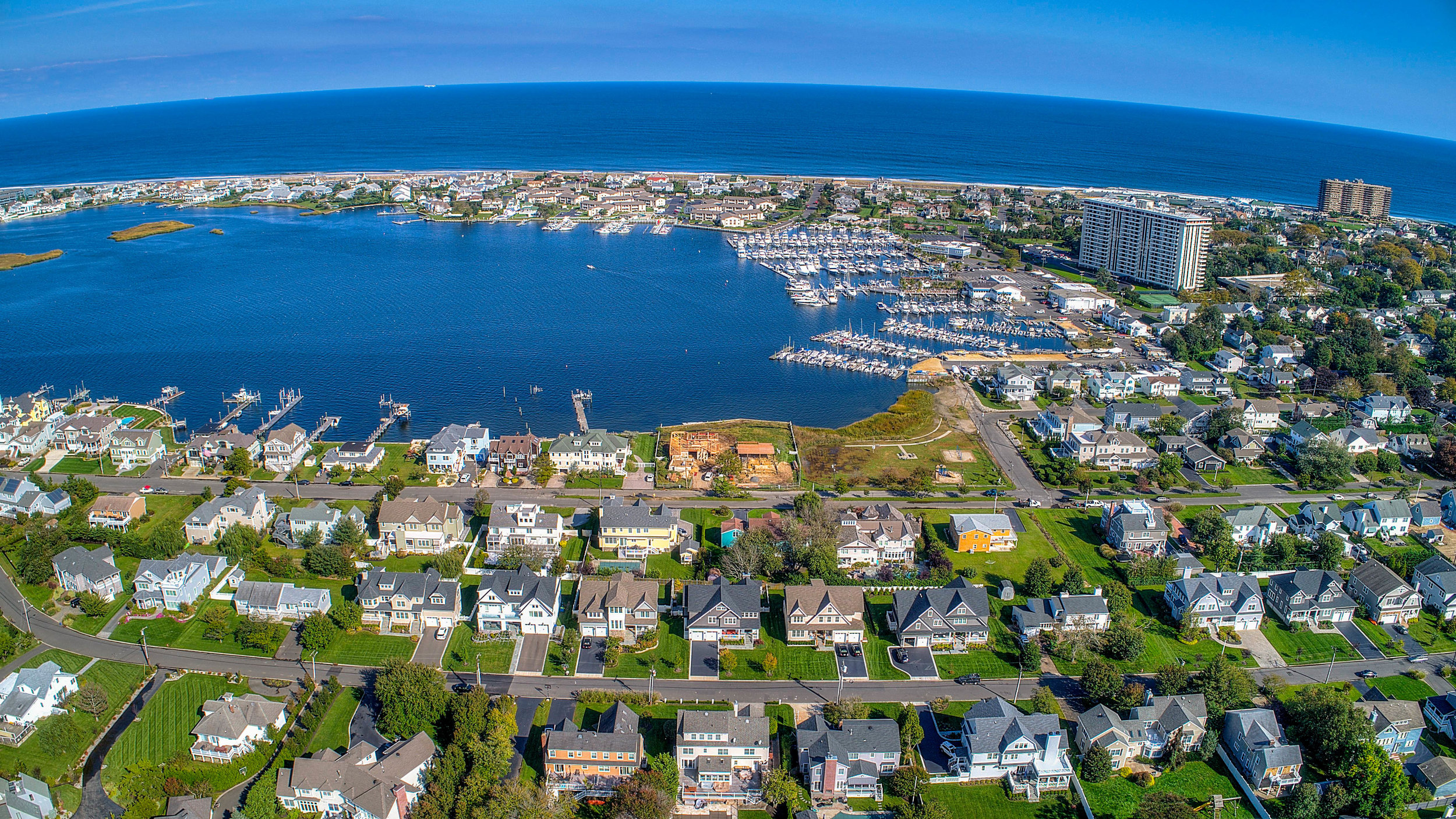Navesink Monmouth Beach New Jersey real estate aerial drone photo NJ