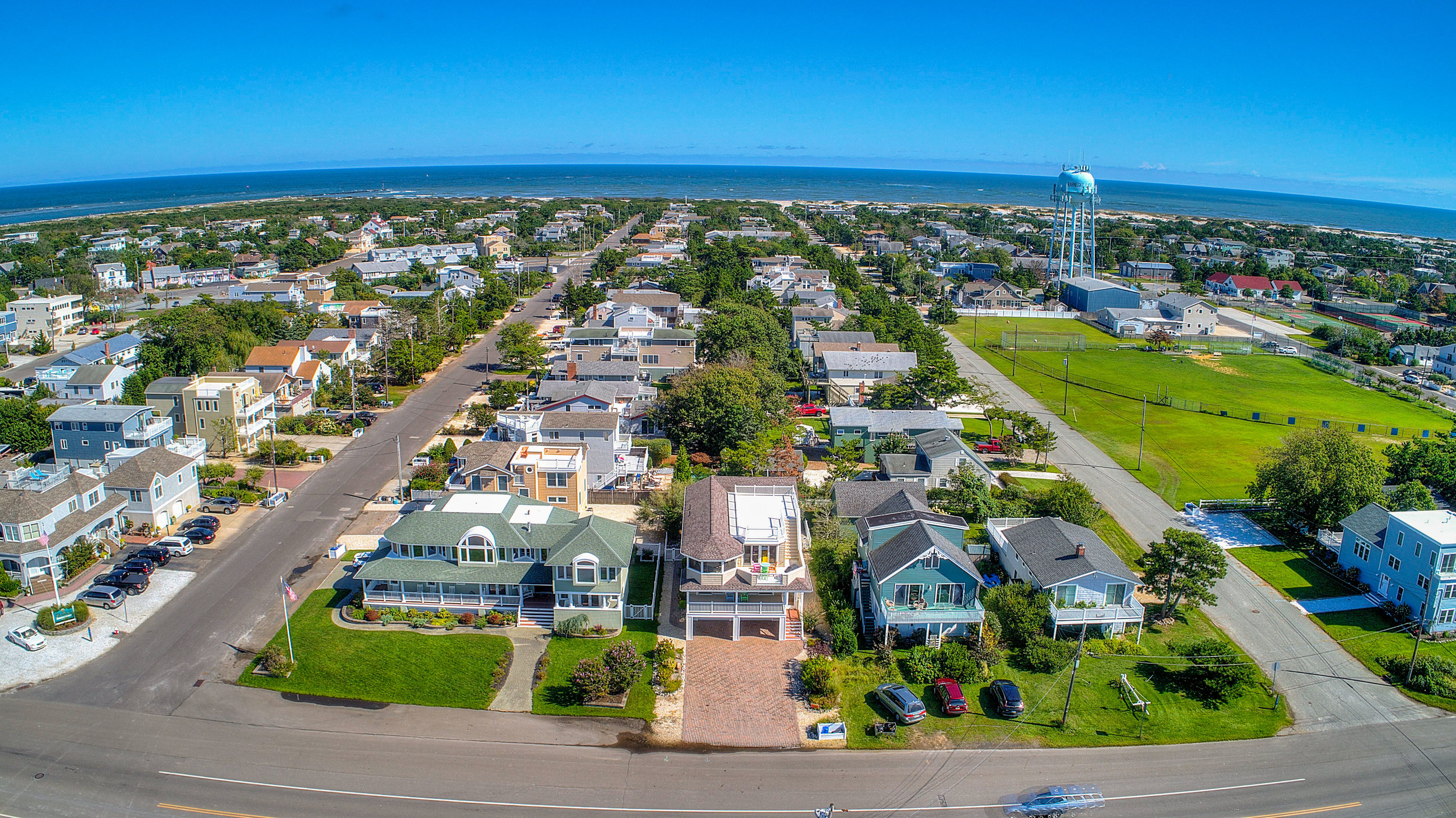 Barnegat light bay house Atlantic ocean aerial photo