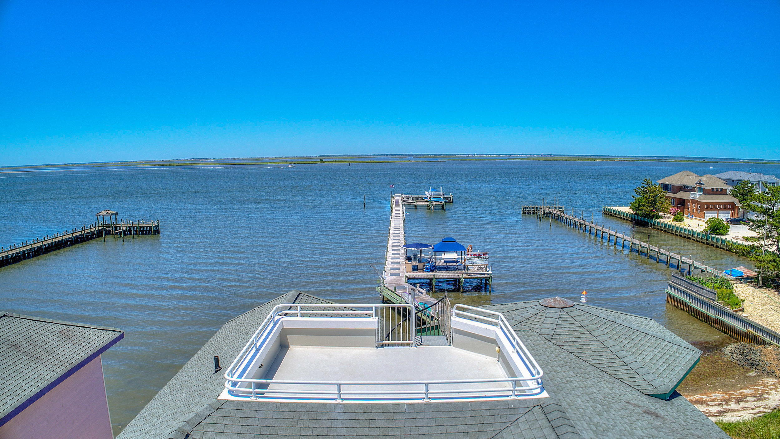 Roof Top Deck view Barnegat Bay Long Beach Island New Jersey Drone Photography