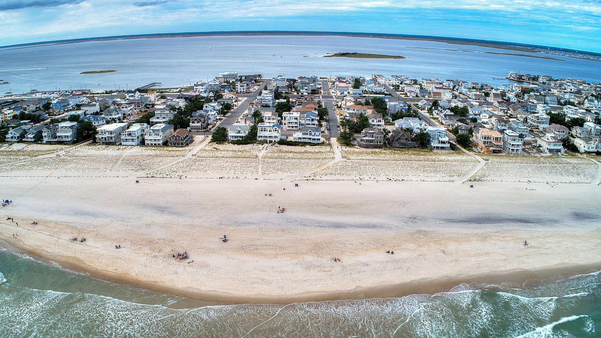 Over the ocean view Long Beach Island New Jersey Drone Photography aerial photo