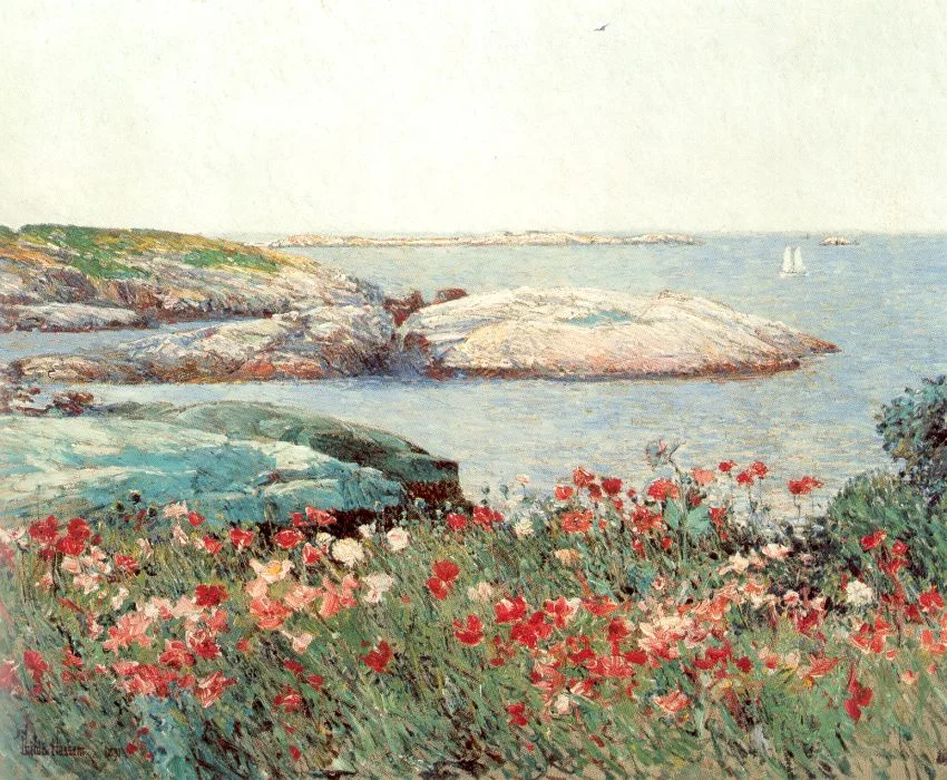 "Poppies, Isle of Shoals" ~ Childe Hassam, American Impressionist