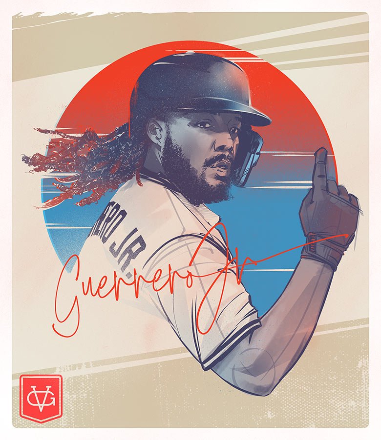 Vladimir Guerrero Jr., Toronto Blue Jay 27, Baseball Card Design