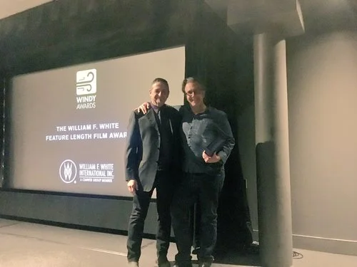 John Barnard accepting Feature Length Film Award