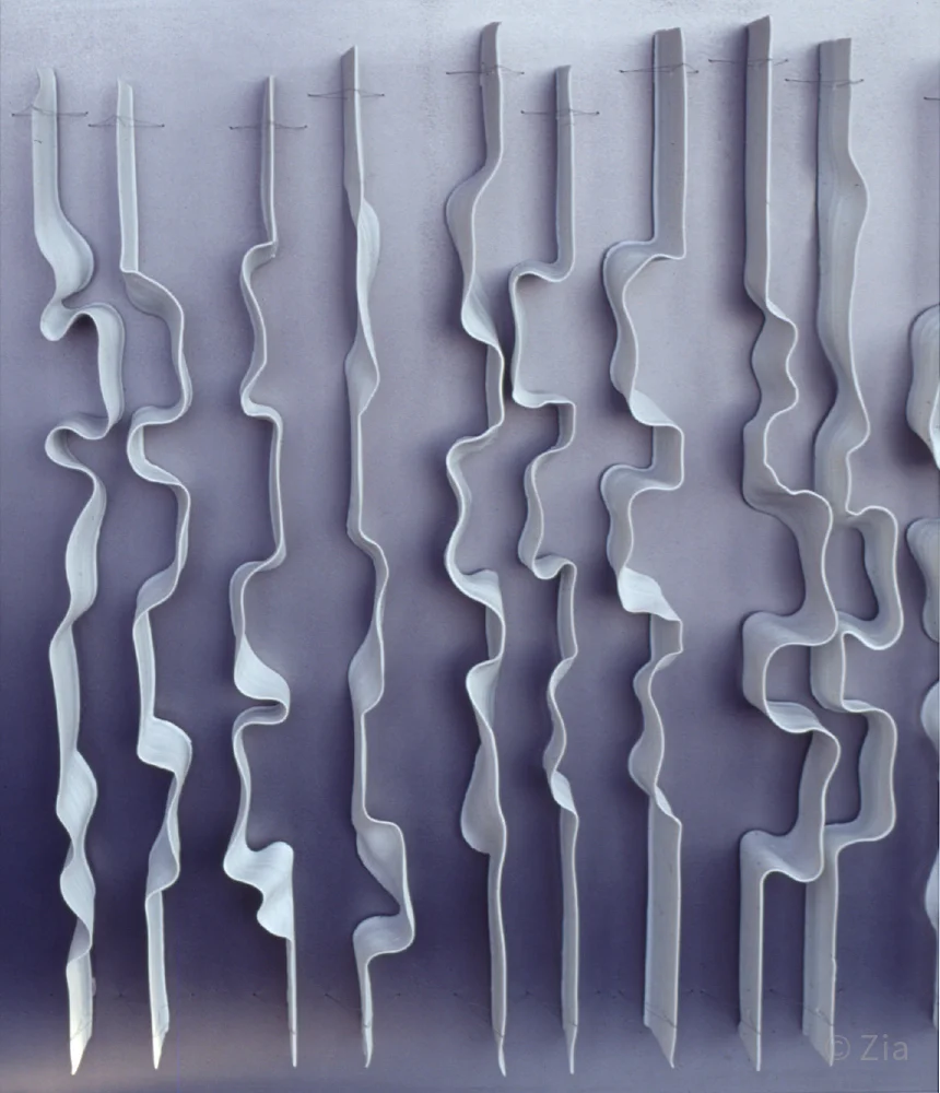    Between the Lines  &nbsp; detail porcelain, steel, stainless steel wire 