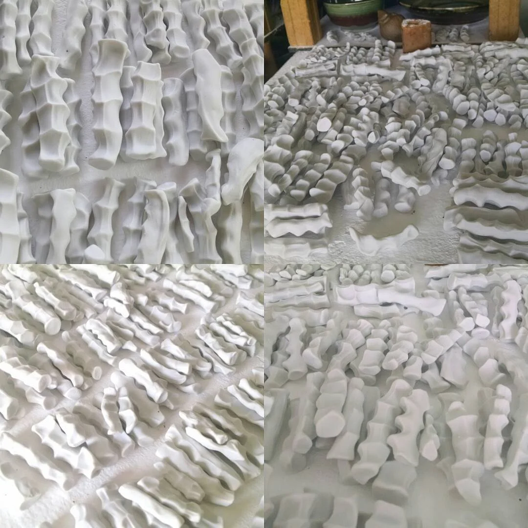 About 1200 porcelain grips were unloaded this morning.
If you want to join in the fun of installing (short and sweet) respond here or on fb and I'll make sure to tag u when I post 
#getagriplawrence 
#thegripproject 
#lawrenceartscenter 
#freestatefe