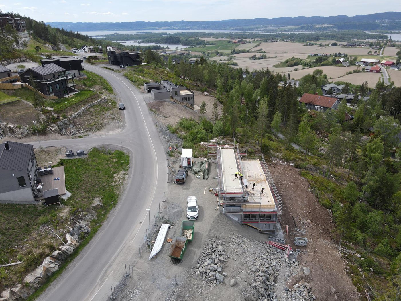 Bilde fra byggeplassen i mai 2023.