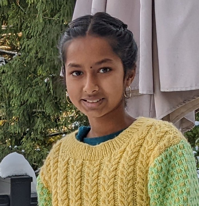  Hey Hornets! I'm Aarya Raghavan and I'm in the Spirit commission. I play the piano and flute, and I am also a black belt in Taekwondo. During my free time, I like to read and draw. Some things I enjoy about school are socials, spirit days and lunch 