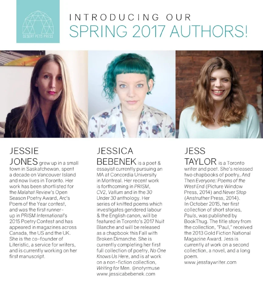 Spring 2017 Authors for Desert Pets Press