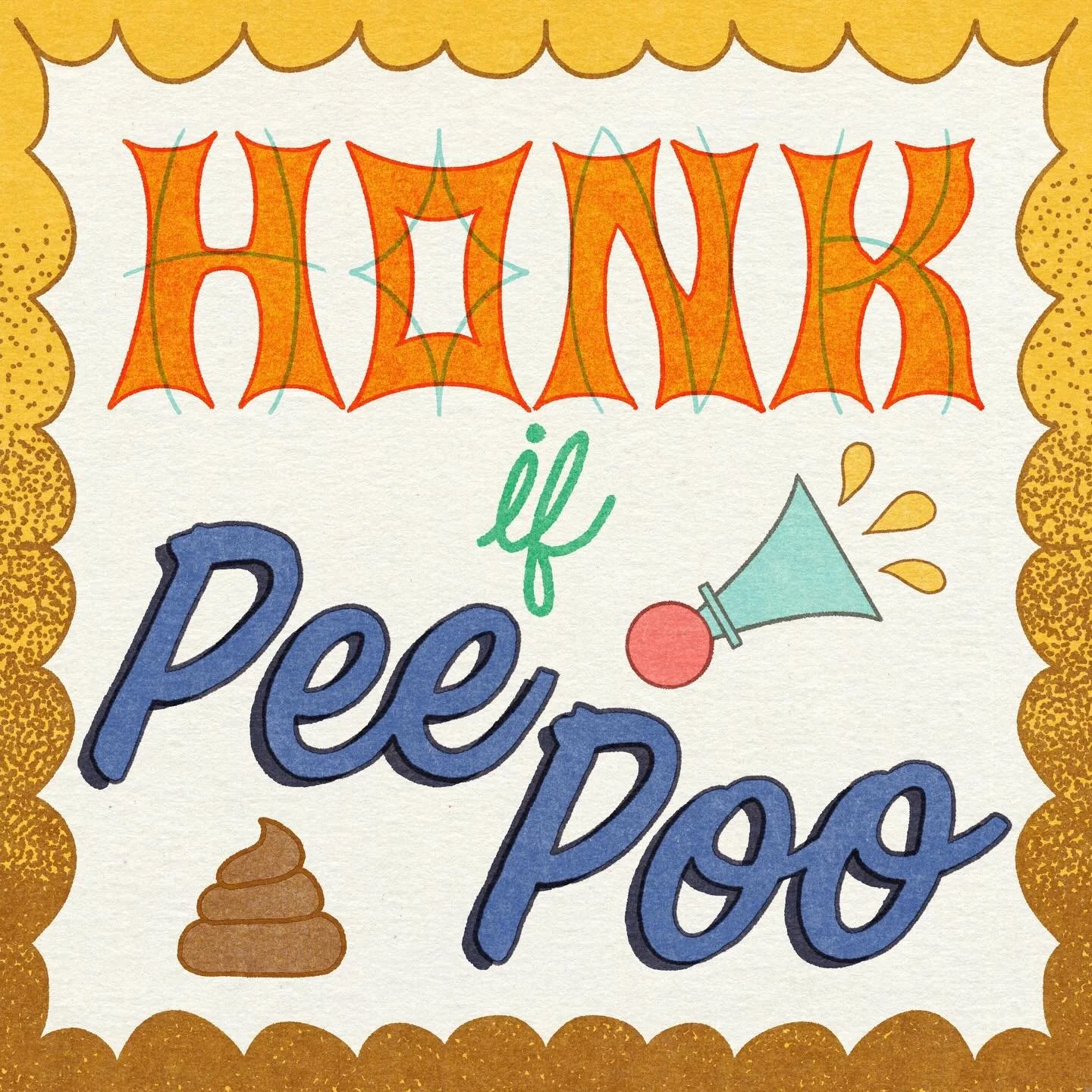 Something I made to cheer up a friend 🎺 I originally wasn&rsquo;t going to post this but it&rsquo;s the first little design I&rsquo;ve done in about 18 months! Felt good to make something 💩
&bull;
&bull;
⛔️No Generative AI was used in the creation 