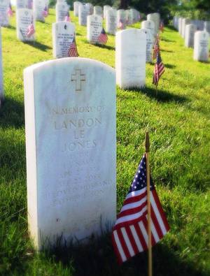 Photo by Dustin Smiley, who visited Landon's grave on Memorial Day. 