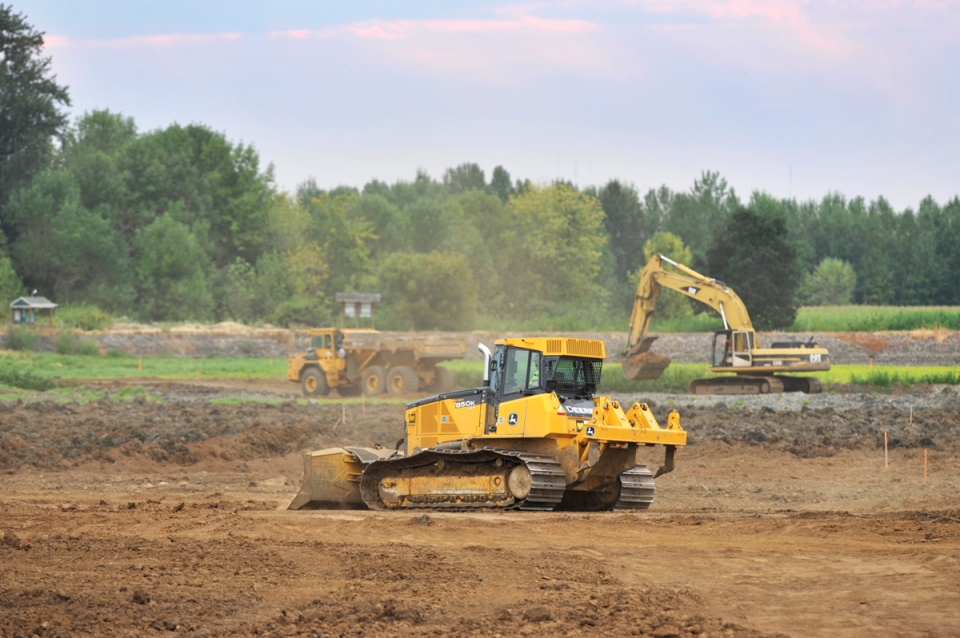 Construction of the Wetlands