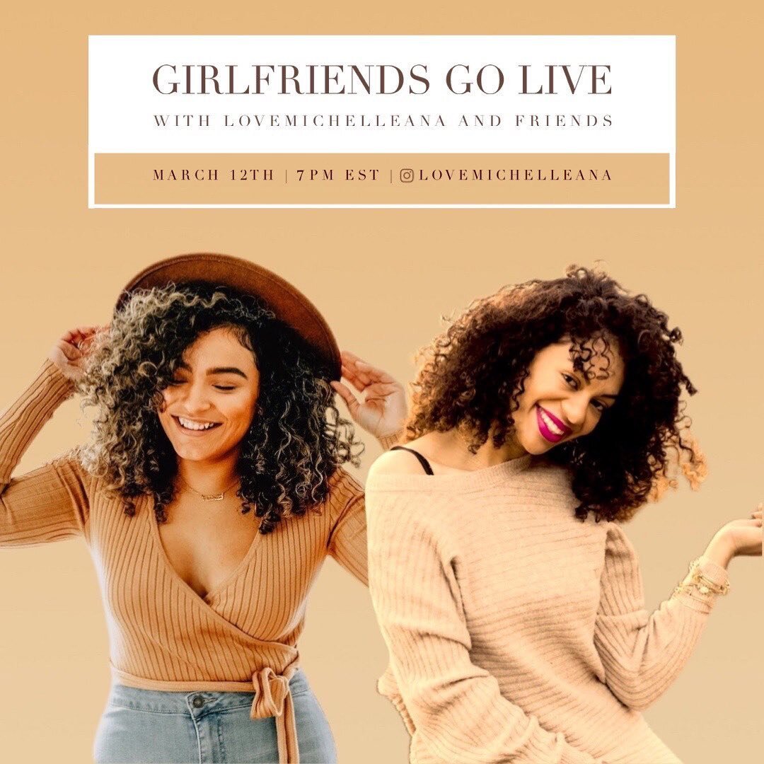 ✨ g i r l f r i e n d s 
⠀⠀⠀⠀⠀⠀⠀⠀⠀
Hey family!! You don&rsquo;t want to miss tomorrow evening at 7pm EST I&rsquo;m going live with my bestie (@lovemichelleana) as we chat it up on women&rsquo;s history month on topics about friendship, community and 