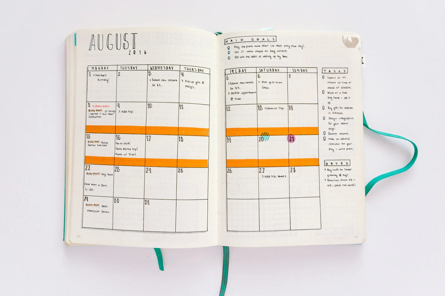 Now this just looks like a monthly spread in a planner... First and last time I tried this layout.
