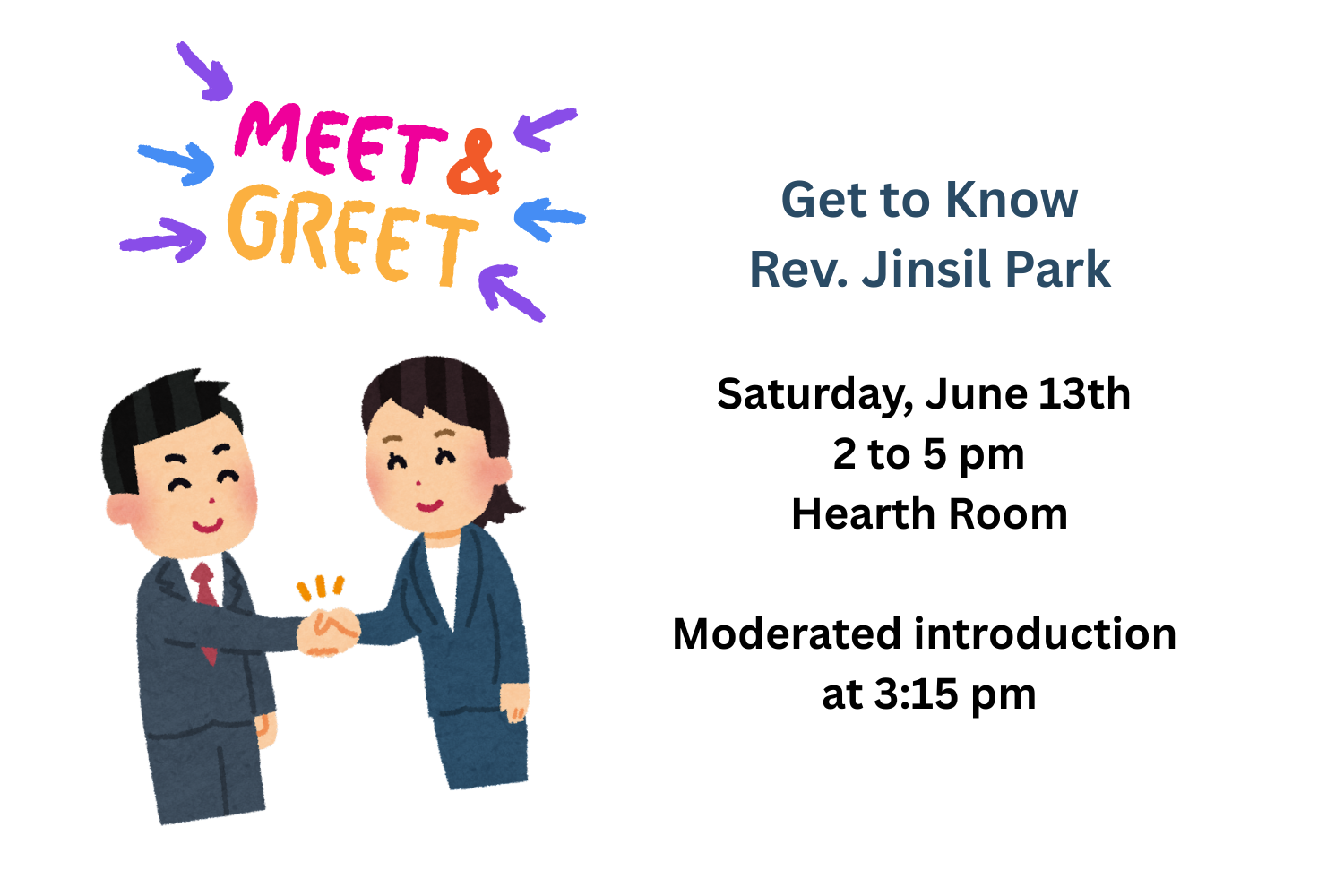 Meet & Greet Rev. Jinsil Park