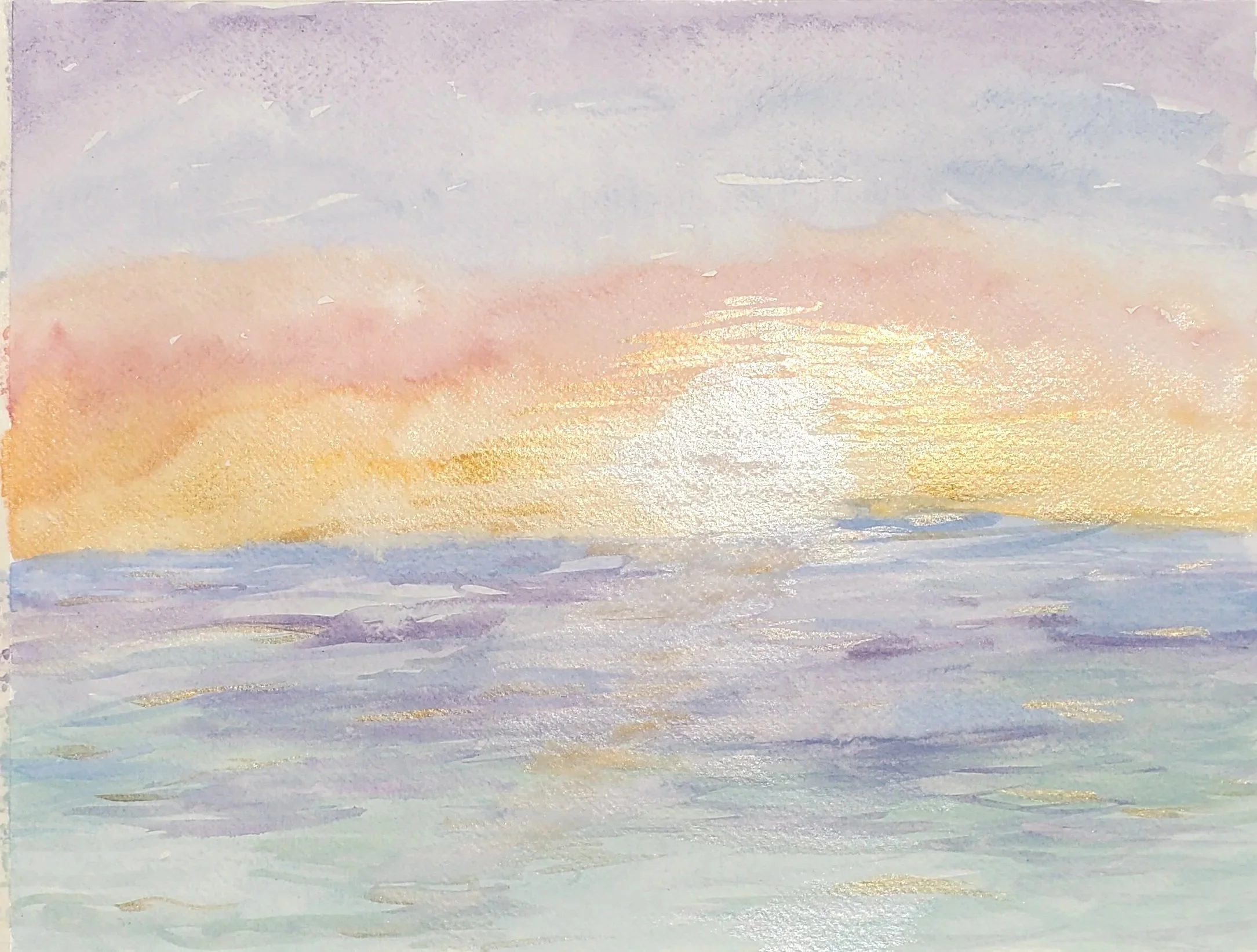  Sorry You Missed Sunset 
 2026
  Watercolor 14 x 11 in.

