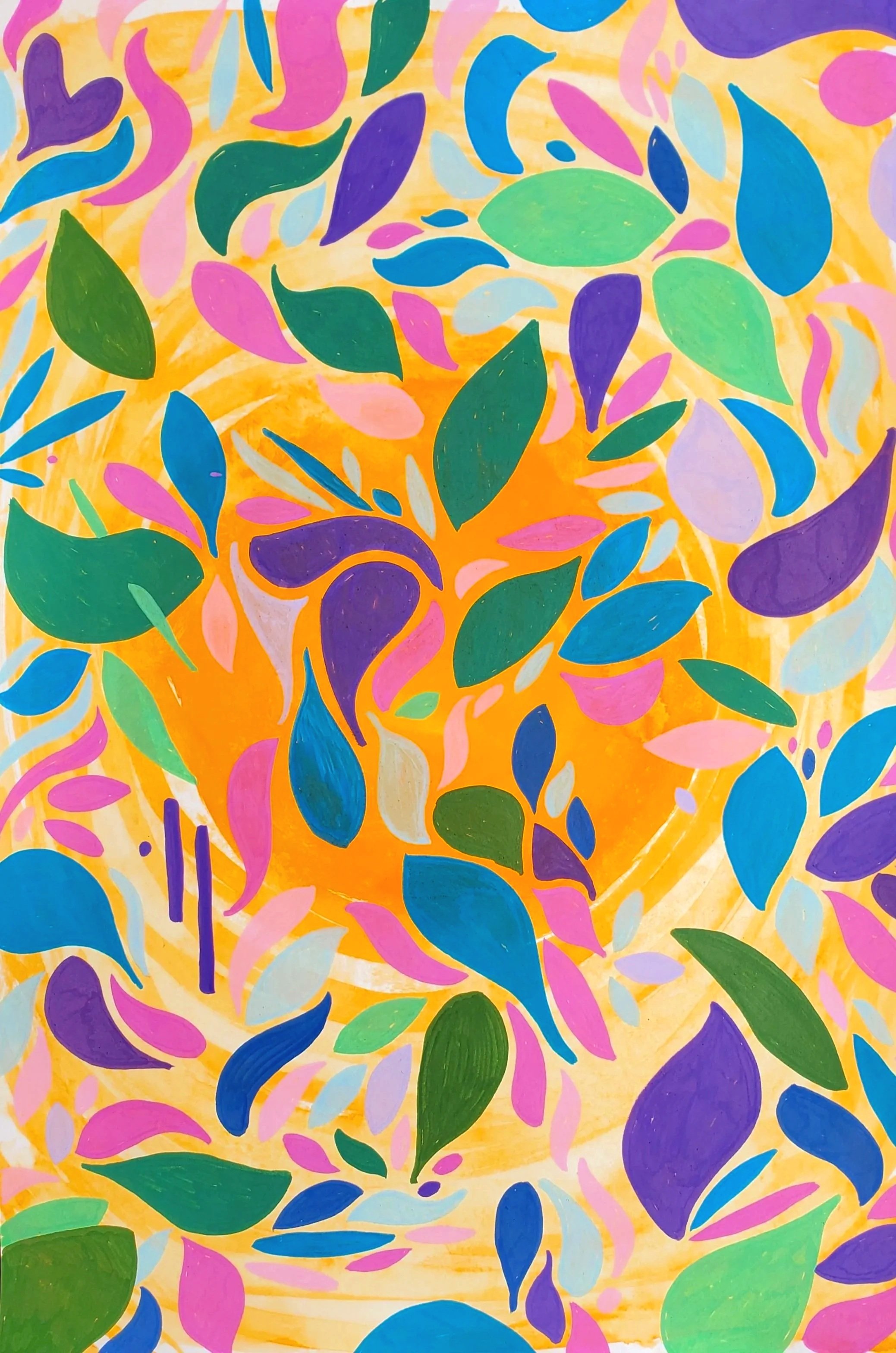  Falling Leaves 
 2026
 Acrylic on Paper 12 x 18 in.
