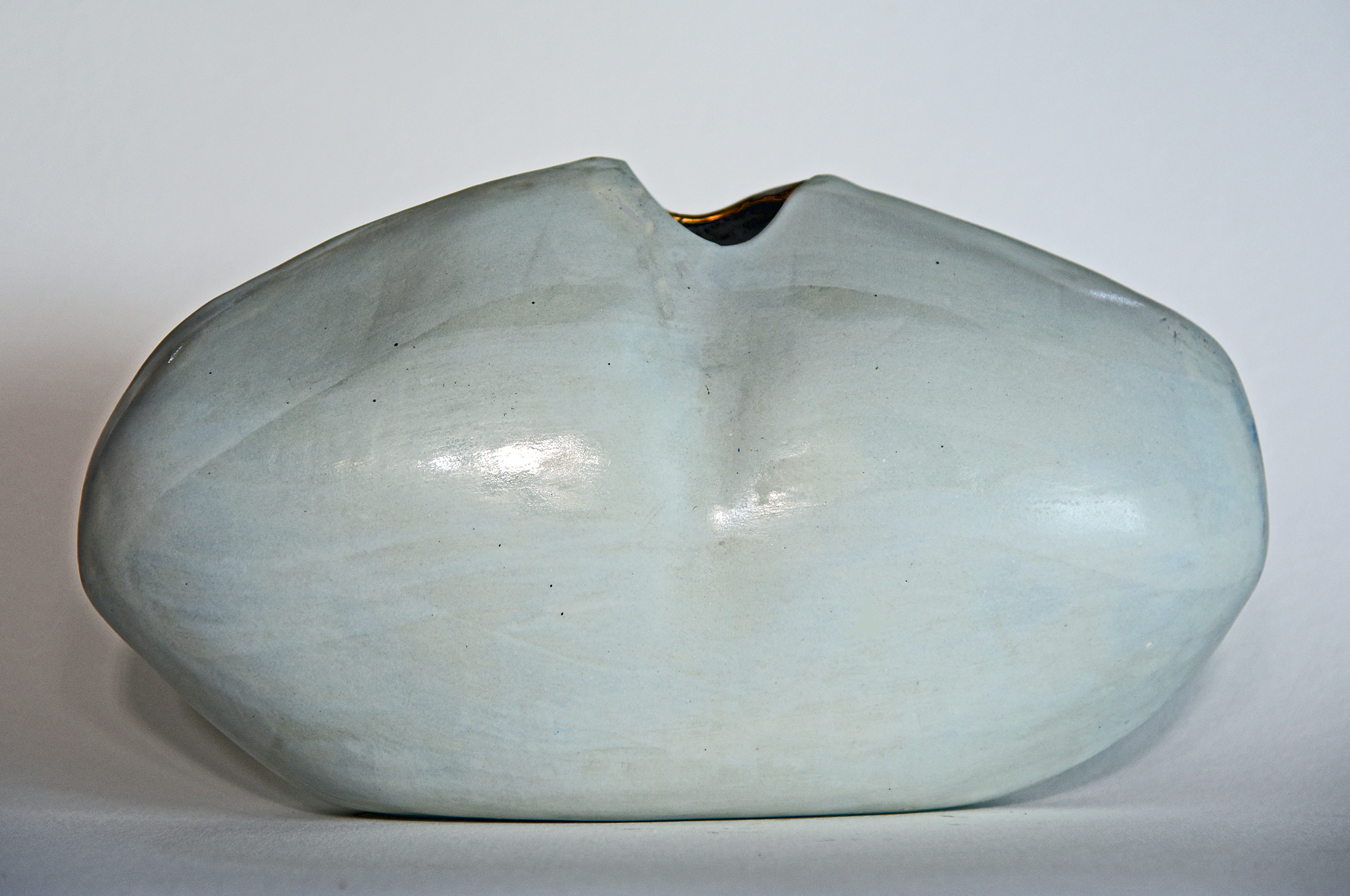 white oval vessel