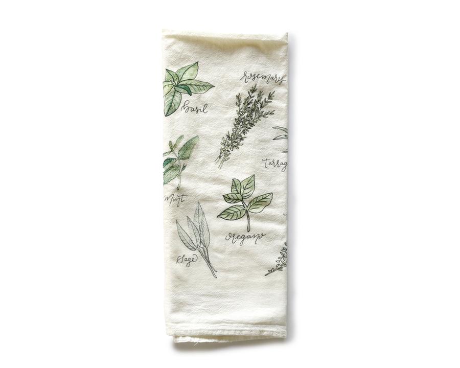 Herb Kitchen Gift, Herb Tea Towels, Herb Kitchen Decor, Herbs