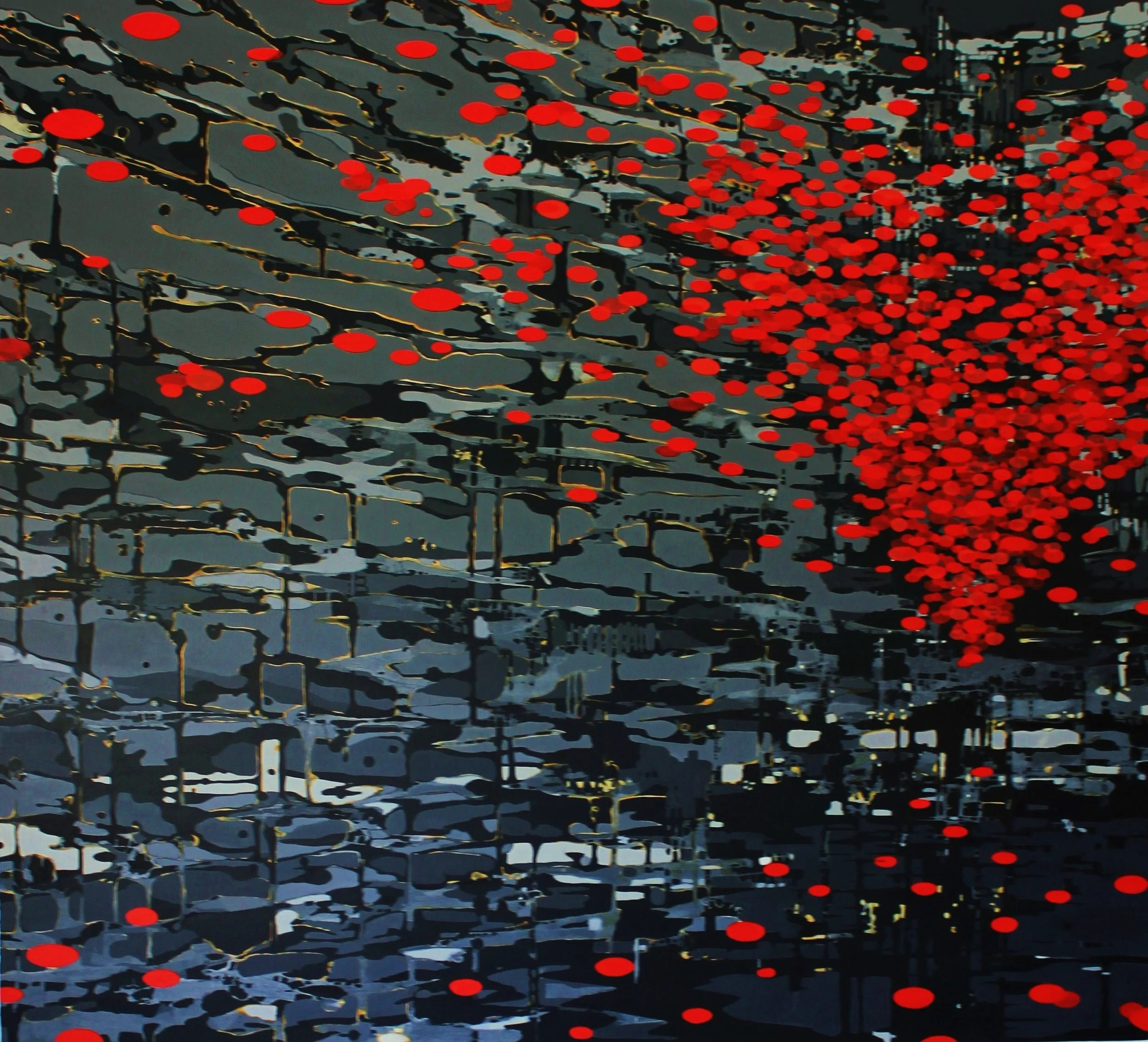 "Between the Sky and the Sea", 65" x 70", a/c, 2012