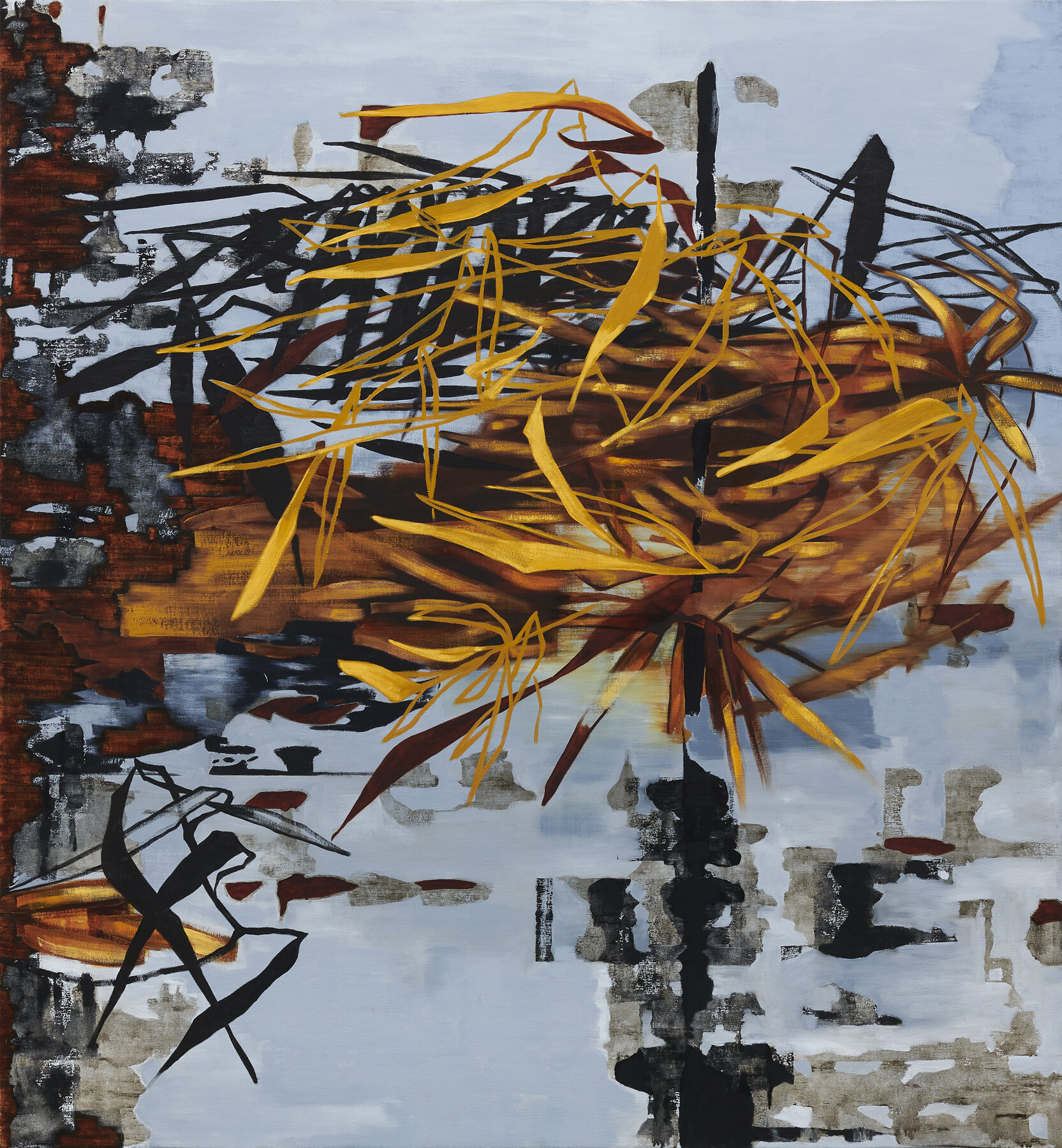 "Dry Water" 52” x 47.5”, oil on canvas on panel, 2019