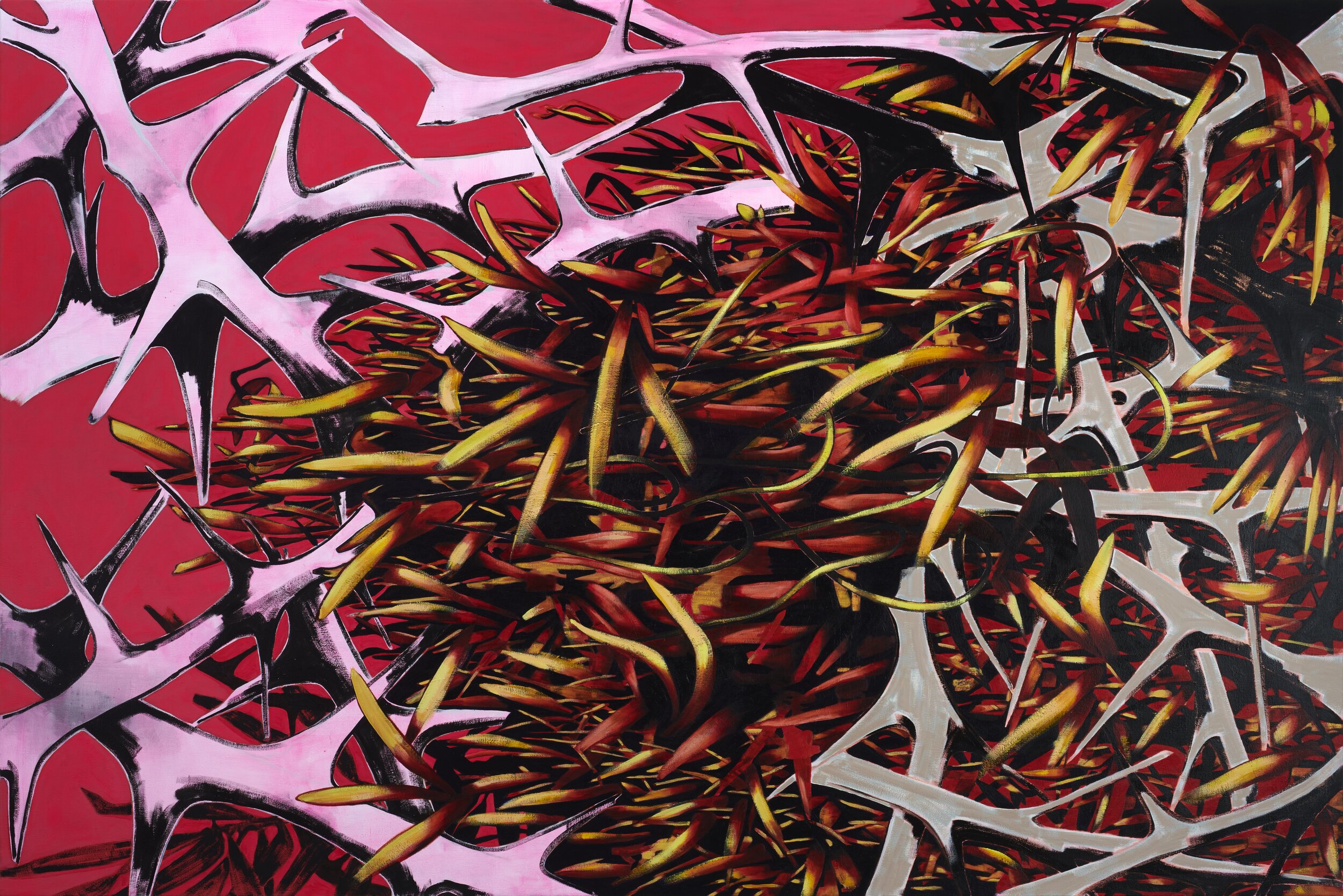 "The Furies", 2020, 48" x 72", oil on canvas