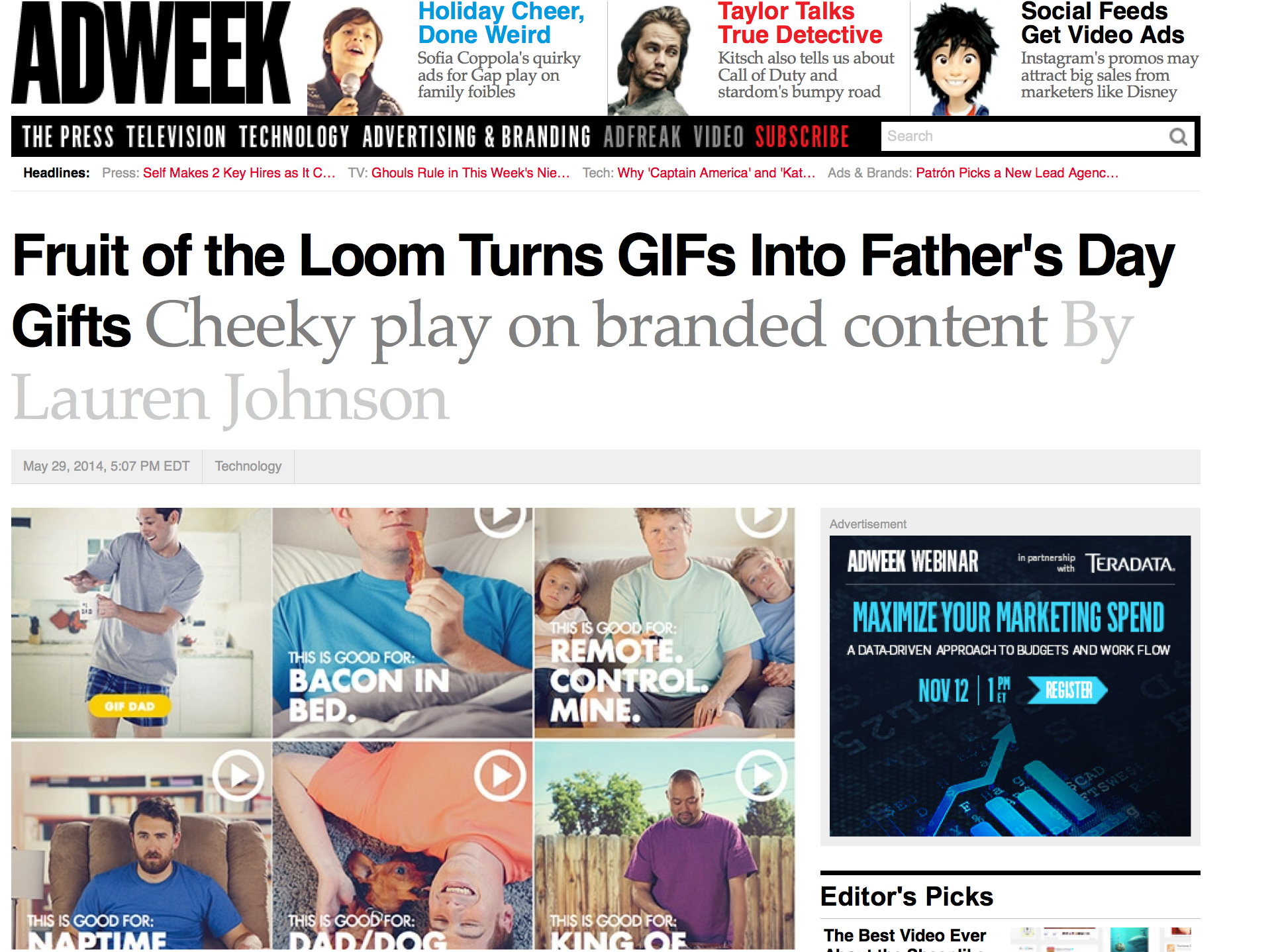 Fruit of the Loom - Father's Day Gif Registry