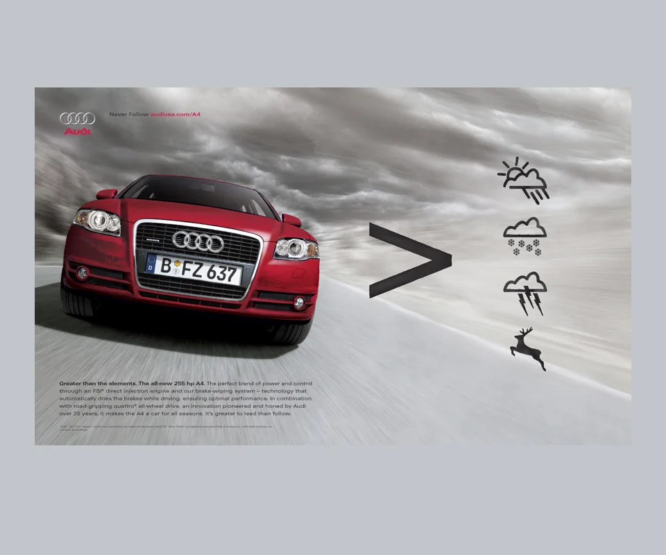 Audi - A4 Print - Elements & Deer
