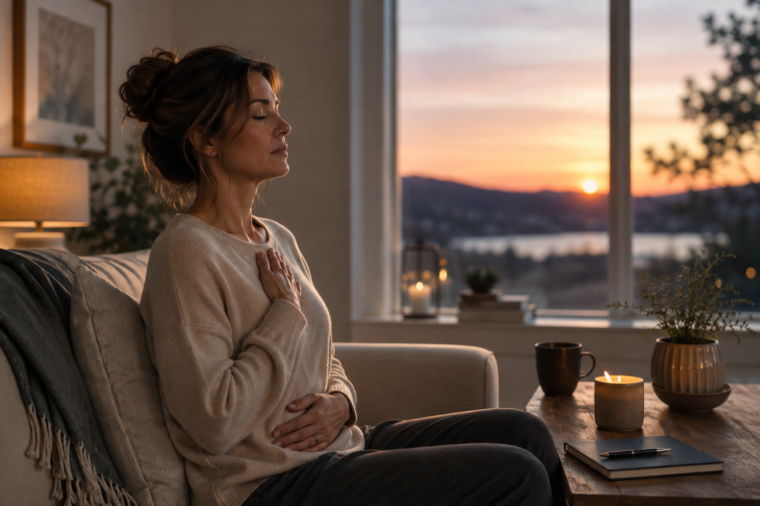 Quieting your body in the early-morning silence ...