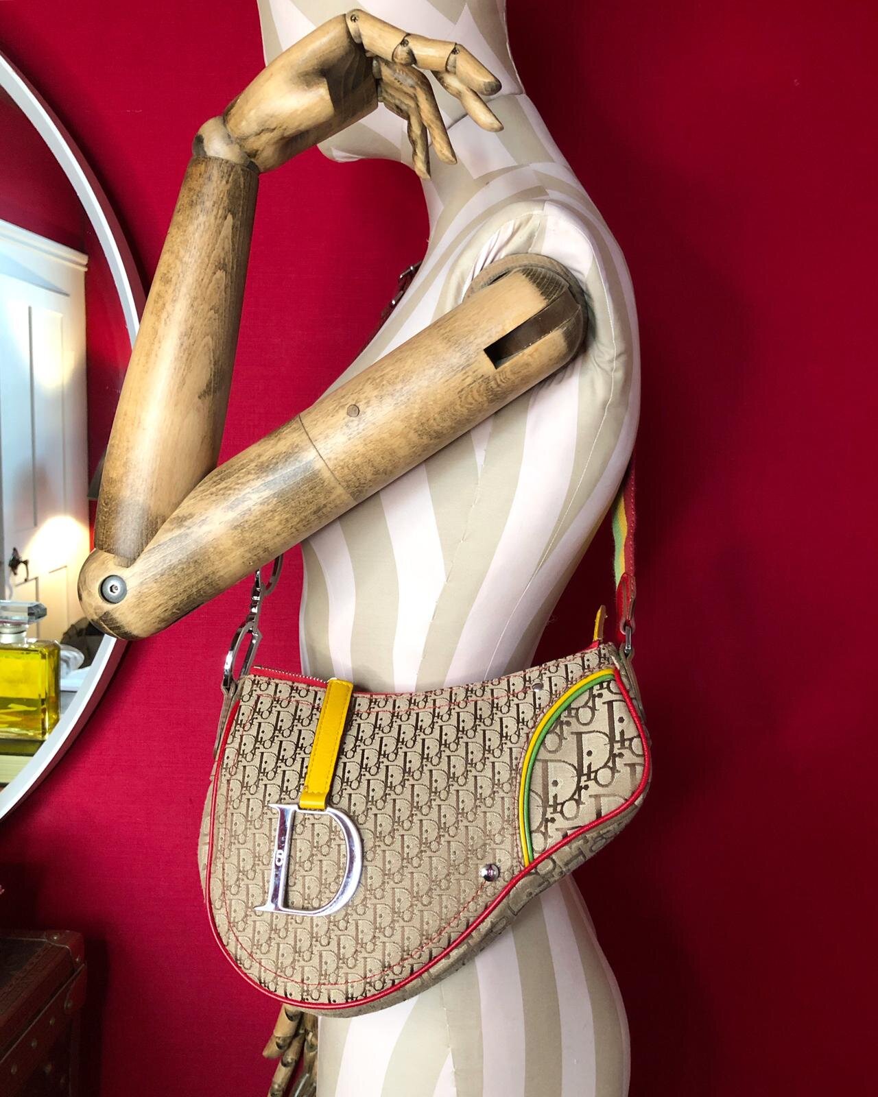 dior saddle rasta
