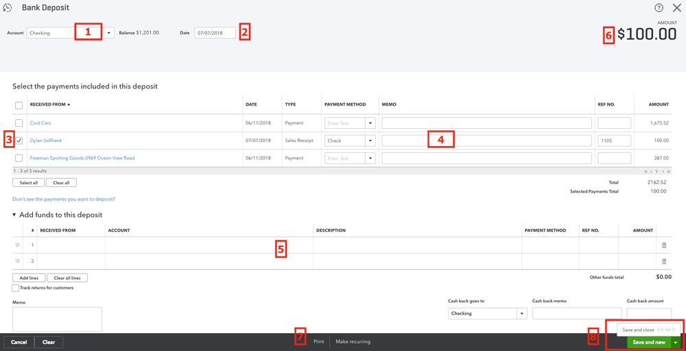 How to Record a Bank Deposit in QuickBooks Online