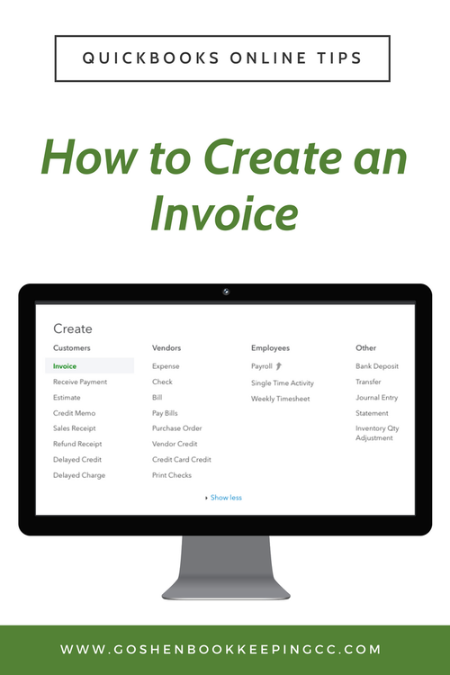 How to Create an Invoice in QuickBooks Online