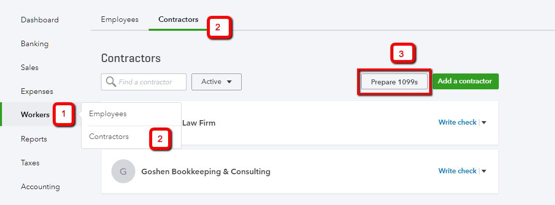 How to Create a 1099 Report in QuickBooks Online